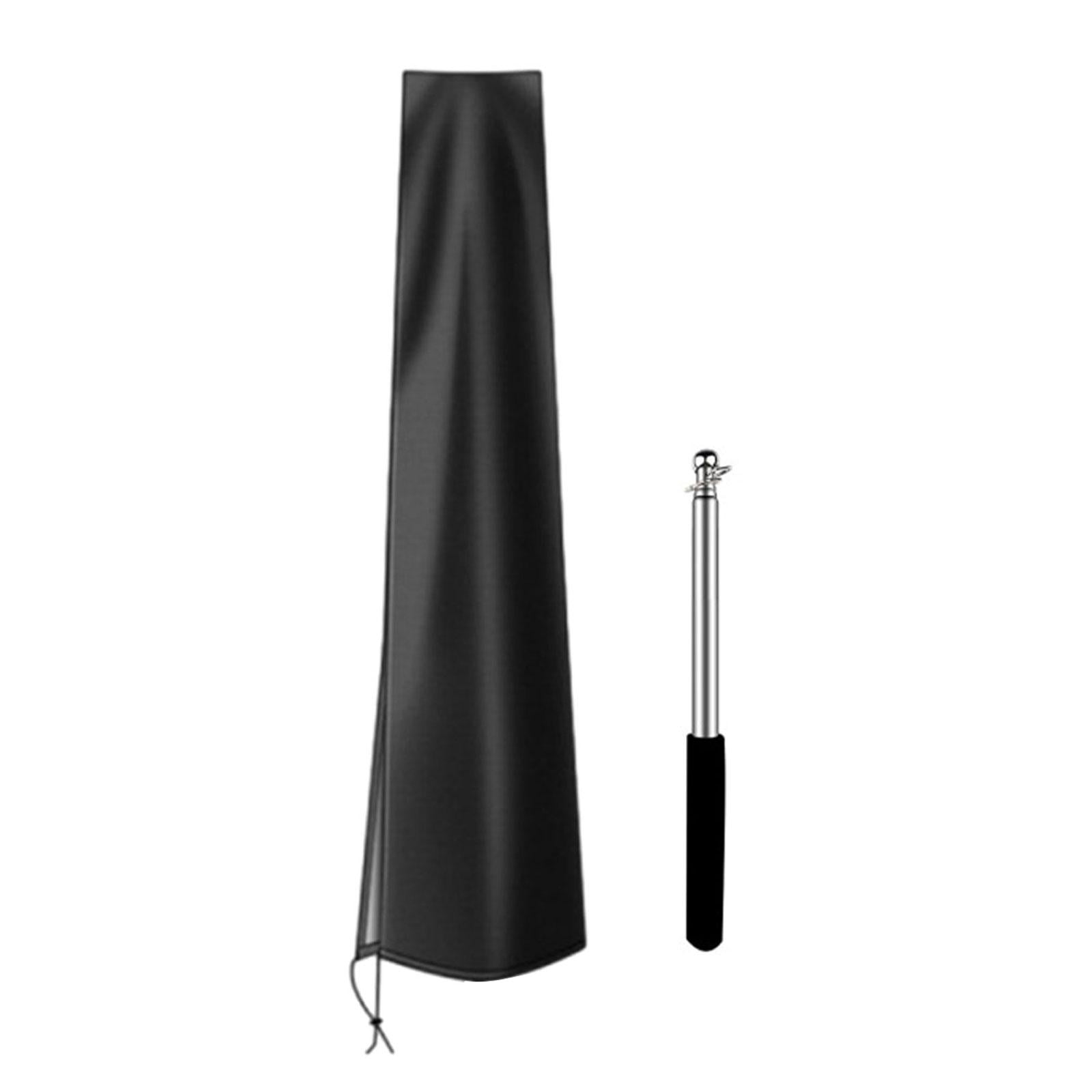 Magideal - Cubierta De Paraguas, Cubierta De Paraguas De Jardín De Patio, Cubierta De Protección Resistente A La Intemperie, Cubierta De Paraguas De Mercado A , Negro 190cm