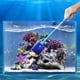 thumbnail image 5 of Cepillo de limpieza para acuarios, esponja de doble cara con mango antideslizante de 30 cm, ideal para acuarios de peces, arrecifes, plantas y acuarios de cristal, color azul., 5 of 7