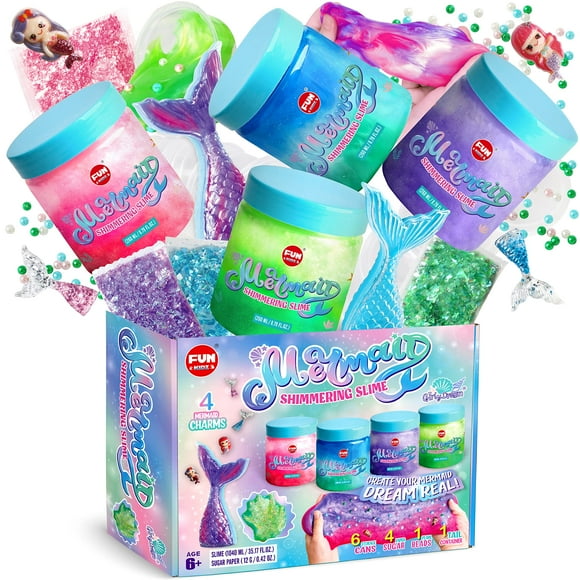 Juguete Slime FUN KIDZ Summer Mermaid 1L para niñas de 6 a 8 años