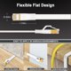 thumbnail image 5 of Cable Ethernet HUGIN CAT8 plano RJ45 blanco de 4,5 m y 40 Gbps, 5 of 7
