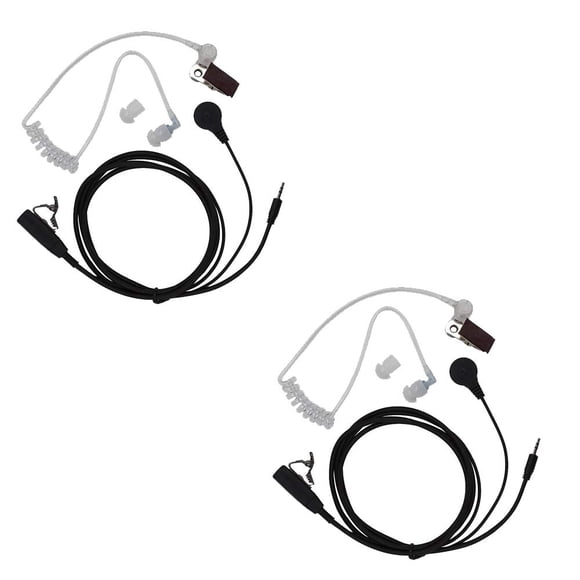 Auriculares Walkie Talkie Caroo, tubo acústico encubierto de 1 pin con micrófono