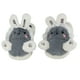 thumbnail image 1 of Pantuflas De Felpa Diseño De Conejo, Anime, Kawaii Color Gris Talla 36-37, 1 of 3