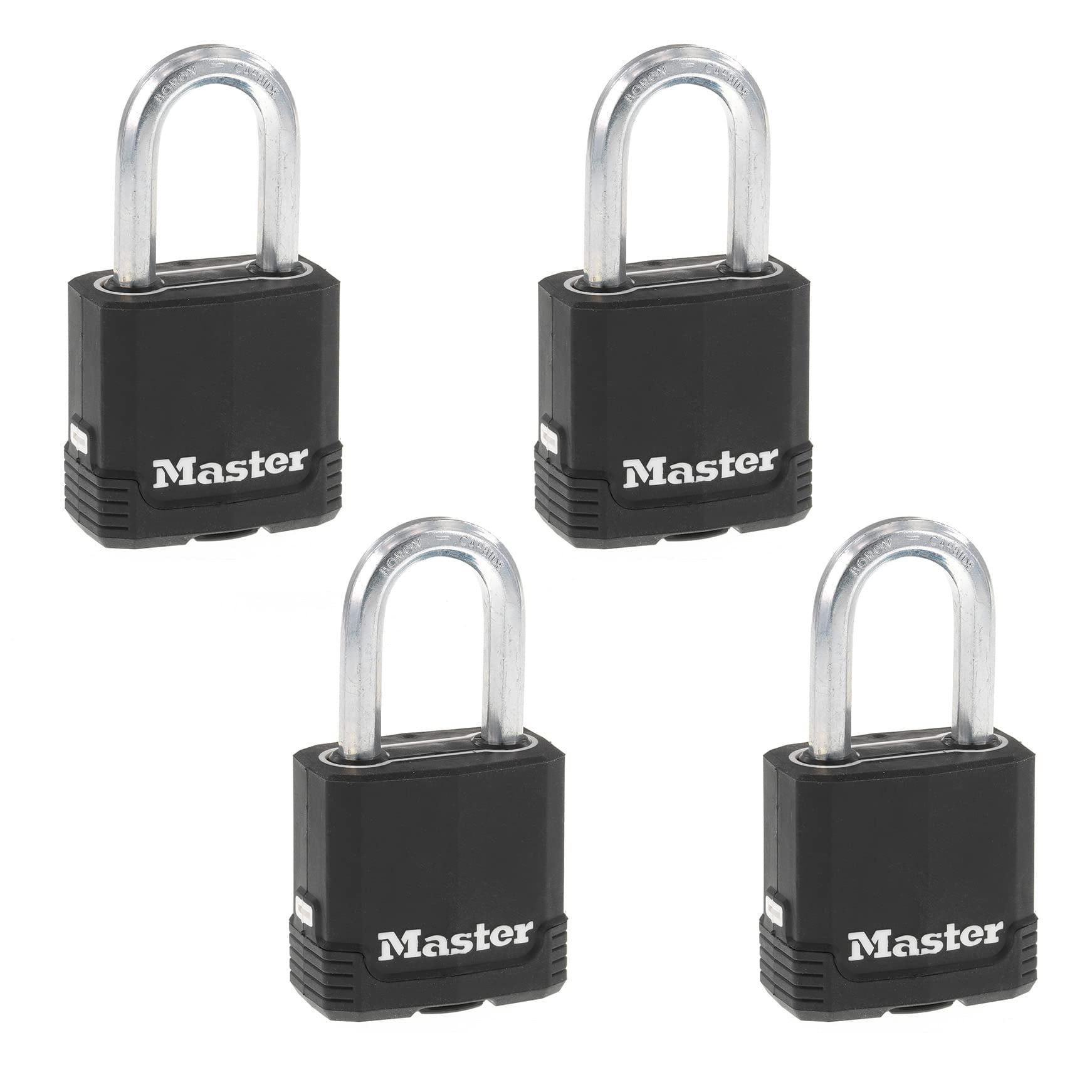 Candado Con Llave Negra Para Exteriores Padlock Master Lock M115xqlf, Paquete De 4