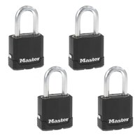 Candado Con Llave Negra Para Exteriores Padlock Master Lock M115Xqlf, Paquete De 4