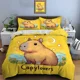 thumbnail image 1 of v949 Bed Sheets Cute Cartoon Capybara Print Bedding Set Duvet Cover Duvet Cover Pillowcases Adult and Children Bedding Set Christmas Gifts 3-Piece Bedding Set (1 Duvet Cover + 2 Pillow Shams) Bed Sh, 1 of 5