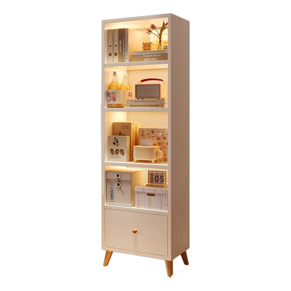 Organizador Estante Living Libro 180x50x30cm Con Patas Color Marrón Claro