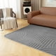 thumbnail image 3 of Alfombra 200x240 gris oscuro relive texturizado suave moderna elagante mp, 3 of 3