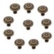 thumbnail image 1 of Perilla tirador para gabinete bnafes de metal con forma de flor, tono bronce, paquete de 10, 1 of 7