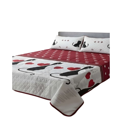 Genérico - Quilt Cubrecama De Verano Plaza Y Media Infantil Blanco 03