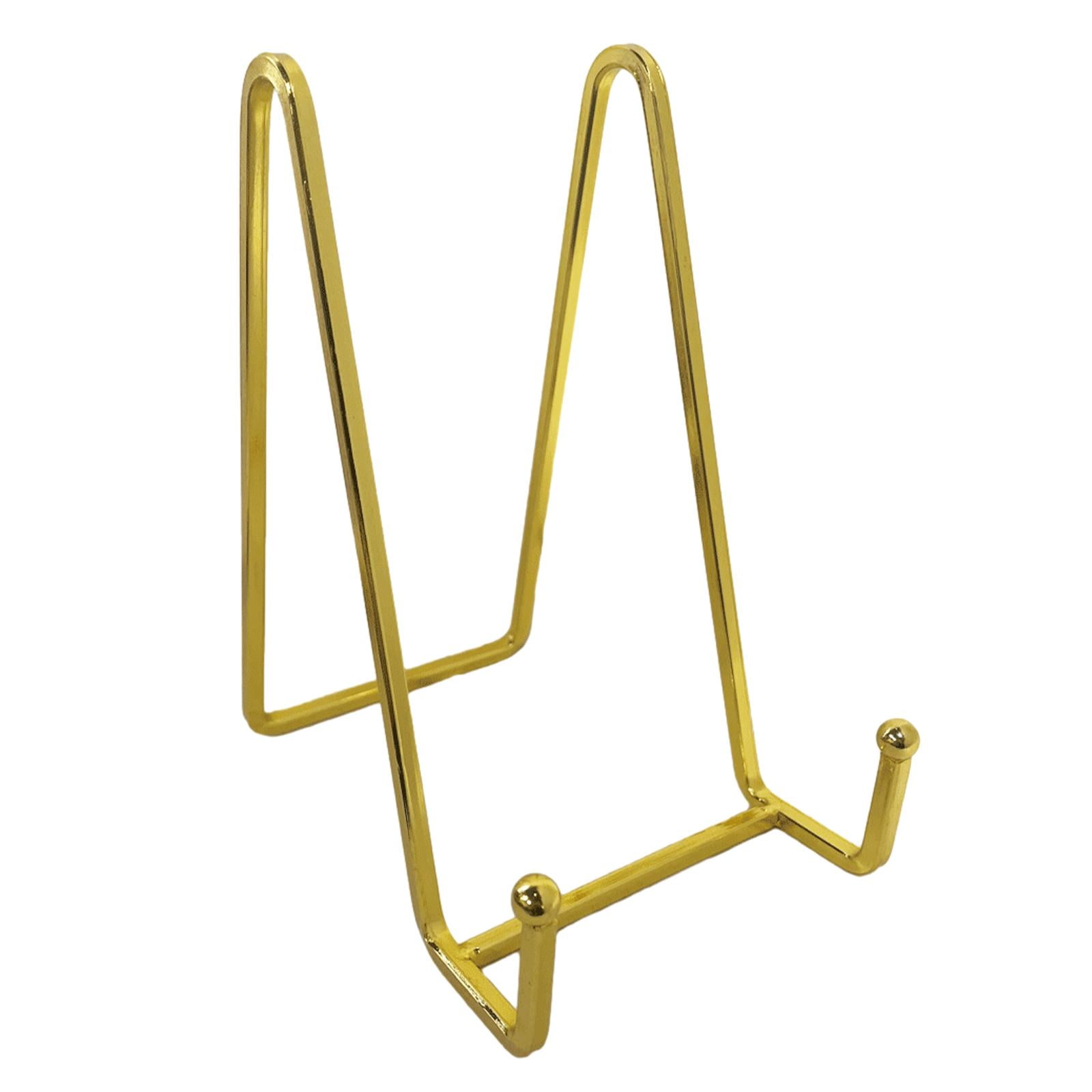Magideal - Soporte De Exhibición De Platos, Caballete Pequeño De Hierro, Soporte Para Platos, Marco De Fotos, Soporte Para Placas, Ilustraciones, Armario De Coci Oro 6 Pulgadas