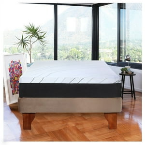 Latam Home - Cama Europea Zen Pro Colchon Resortes 1.5 Plaza Base Dividida Tela Beige