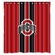 thumbnail image 1 of Cortina de ducha de los Ohio State Buckeyes, juego de cortina de baño con ganchos, tamaño 66 x 72 pulgadas, 1 of 3