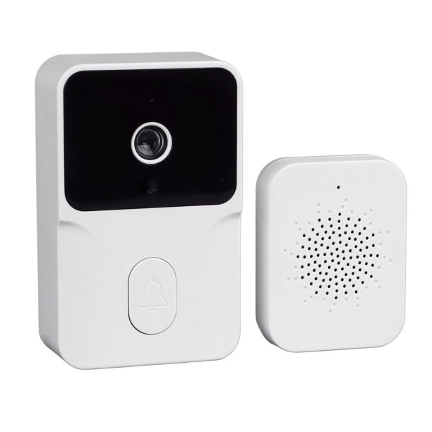 M Buder Cámara de Timbre de Video Inteligente WiFi con Intercomunicador y Visión Nocturna Blanco
