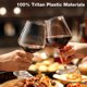 thumbnail image 3 of Hlukana Unbreakable Wine Glasses Set of 6, 16 oz Plastic Wine Glasses, 3 of 3
