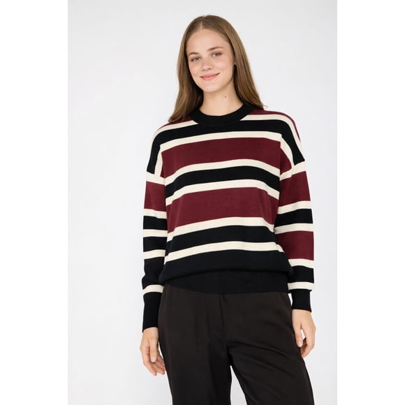 Sweater Rayas Pascal Crudo crema L