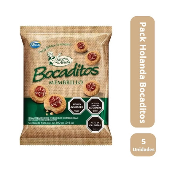 Pack 5 Galleta Holanda Bocaditos 300 Grs