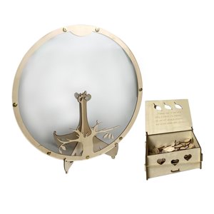 Magideal - Libro De Invitados De Boda De Madera, Suministros De Fiesta De Decoración En Forma De Para Graduación De Regalo, , Recepción, Boda , Con 80 Hojas Redondo - Madera 80Uds Rodajas