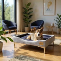 Bloccare - Cama De Mascotas - Talla S (55X40 Cm) / Pata Cromada 15 Cm