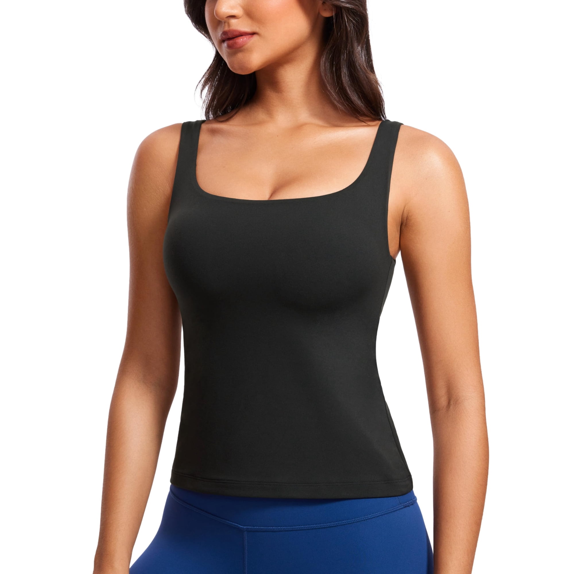 Musculosa Crz Yoga Butterluxe Con Sostén Incorporado Y Relleno Negra Talle S