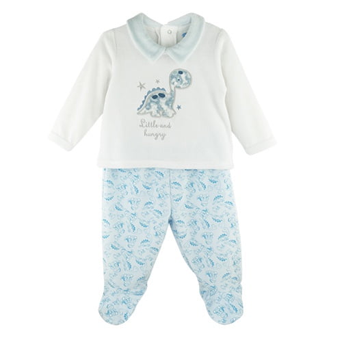 Pumucki - Conjunto Plush Dino Celeste Talla 3-6m