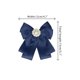 thumbnail image 2 of INSPIRE CHIC Broche de Cinta para Mujer Lazo Corbata Uniforme Escolar Pin Collar Corbata con Perlas Azul, 2 of 4