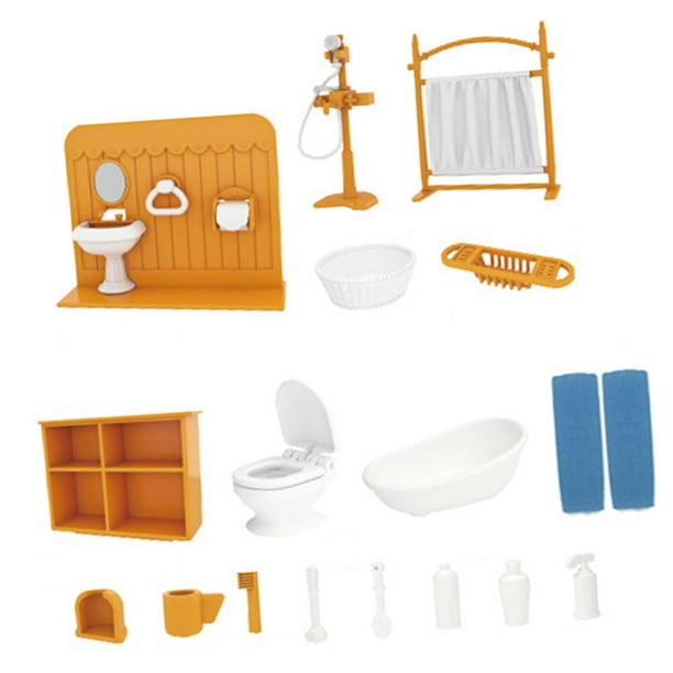 Mini Conjunto De Muebles Para Casa De Accesorios 1 12 Ensamblaje De Múltiples Decoraciones Adorno De Bricolaje Para Accesorios De Baño