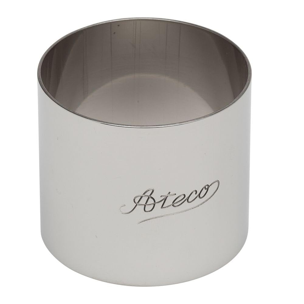 Molde Redondo De Acero Inoxidable Ateco 5 X 4,5 Cm