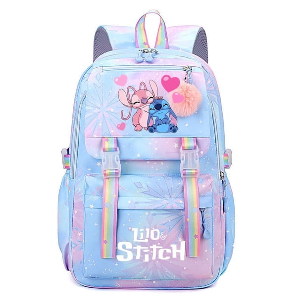 2024 Disney Lilo Stitch Women's Backpack Boys Girls Bookbag Bag Student Teenager Children Knapsack Schoolbag Rucksack Mochila