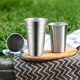 thumbnail image 4 of Vaso para Beber MEWAY 710 ml Pack de 4 Acero Inoxidable, 4 of 5