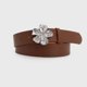 thumbnail image 2 of Cinturón Mujer Hebilla Flor Estilo Boho Chic marron Talla Única, 2 of 4
