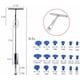 thumbnail image 4 of Kit de reparación de abolladuras sin pintura para coche, martillo con barra en T y lengüetas de pegamento para carrocería de coche, SUV, vehículo, eliminador de granizo., 4 of 5