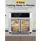 thumbnail image 2 of Kitchen Elite Air Fryer Horno de puerta francesa, 26.4 cuartos de galón, fácil limpieza y uso, combo de horno tostador de encimera grande, 18 preajustes, 1 precalentamiento y 1 luz, cocción multicapa,, 2 of 3