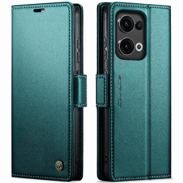 CaseMe tipo cartera OPPO Reno 13 5G con cierre magnético, RFID, tarjetero, soporte, carga inalámbrica