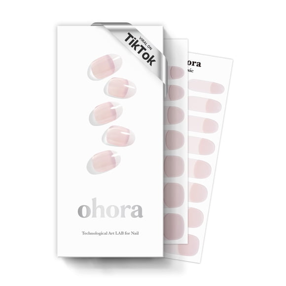 Tiras de gel para uñas Ohora Semicuradas N Essential French White
