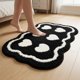 thumbnail image 2 of Alfombra de Baño Estética Linda REGALWOVEN, Alfombra de Baño de Pila Alta Ultra Suave y Absorbente, Alfombra de Microfibra Impresa Antideslizante Corazón Negro 32" x 20", 2 of 6