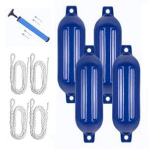 Ioensy - 4X Guardabarros De Barco Boyas Protector 11X40Cm Accesorios Parachoques De Barco Para Pontón Cuerda Blanca