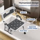 thumbnail image 4 of Silla de ducha plegable Eldcura con brazos, respaldo y altura ajustable, 4 of 6
