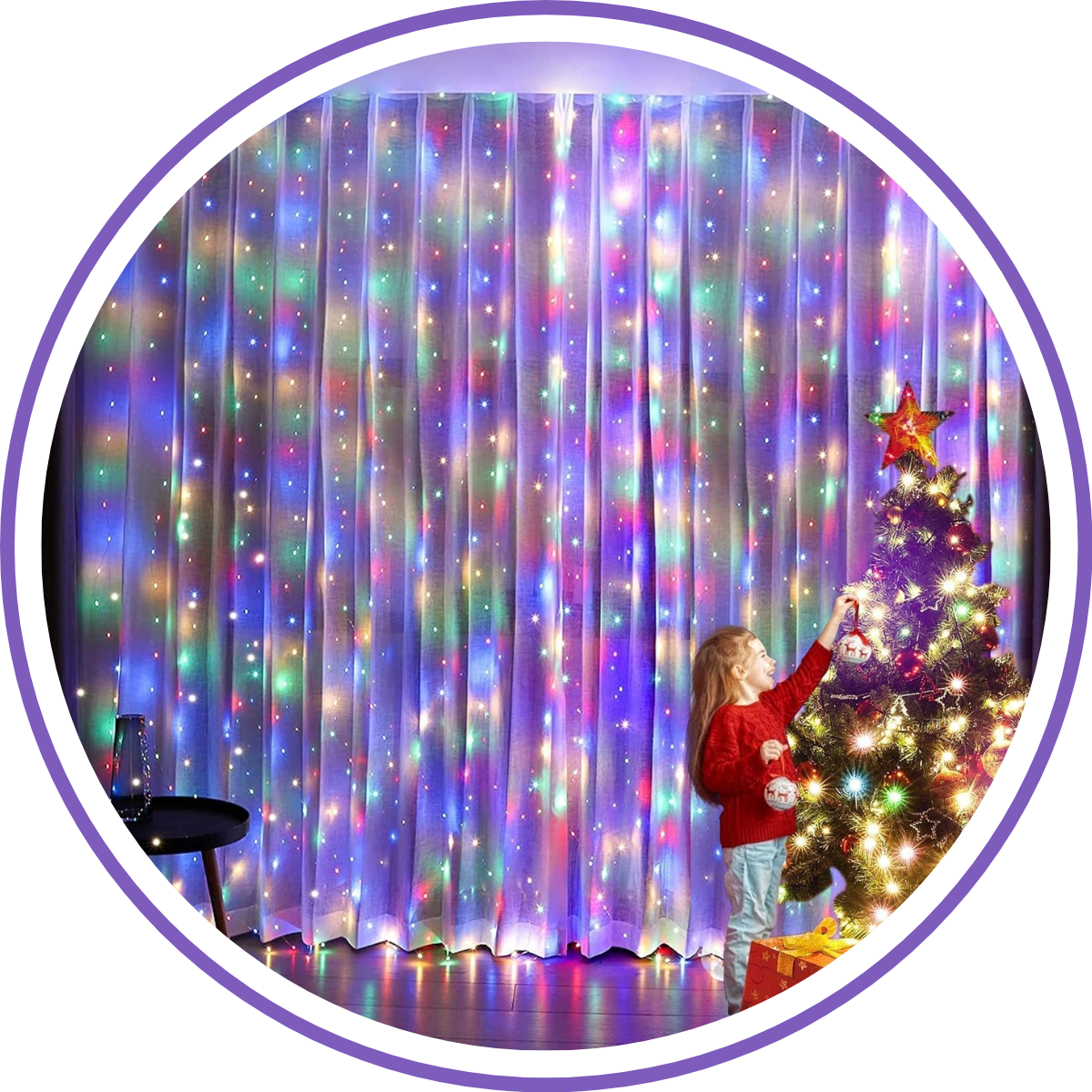 Genérica - Luz Luces Navidad Cascada Multicolor 3mx3m
