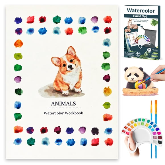 Cuaderno De Acuarela De 13 Páginas 300 G m² Set De 26 Colores