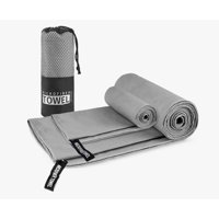 Atlas - Pack X2 Toallas Microfibra Gris