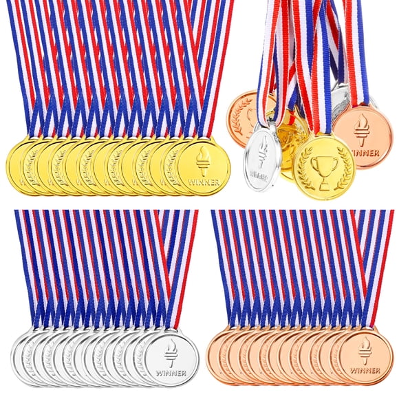 Medallas de Ganador Pllieay 24 uds 3,5 cm Oro, Plata y Bronce