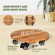thumbnail image 5 of Soporte para Plantas IDZO de Madera de Acacia 30 cm Capacidad 120 kg Set de 2, 5 of 7