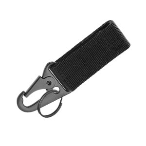 Ioensy - Protectores De Cinturón De Servicio De Nailon Con Llavero, Soporte Para Llavero, Hebilla De Correa De Nailon, Color Negro