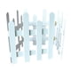 thumbnail image 1 of Valla de madera Valla de madera para jardín, longitud de 120 cm, valla decorativa para bordes de paisaje, valla de estacas para césped, árboles y maci Blanco Alto 35cm, 1 of 5