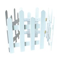 Magideal - Valla De Madera Valla De Madera Para Jardín, Longitud De 120 Cm, Valla Decorativa Para Bordes De Paisaje, Valla De Estacas Para Césped, Árboles Y Maci Blanco Alto 35Cm