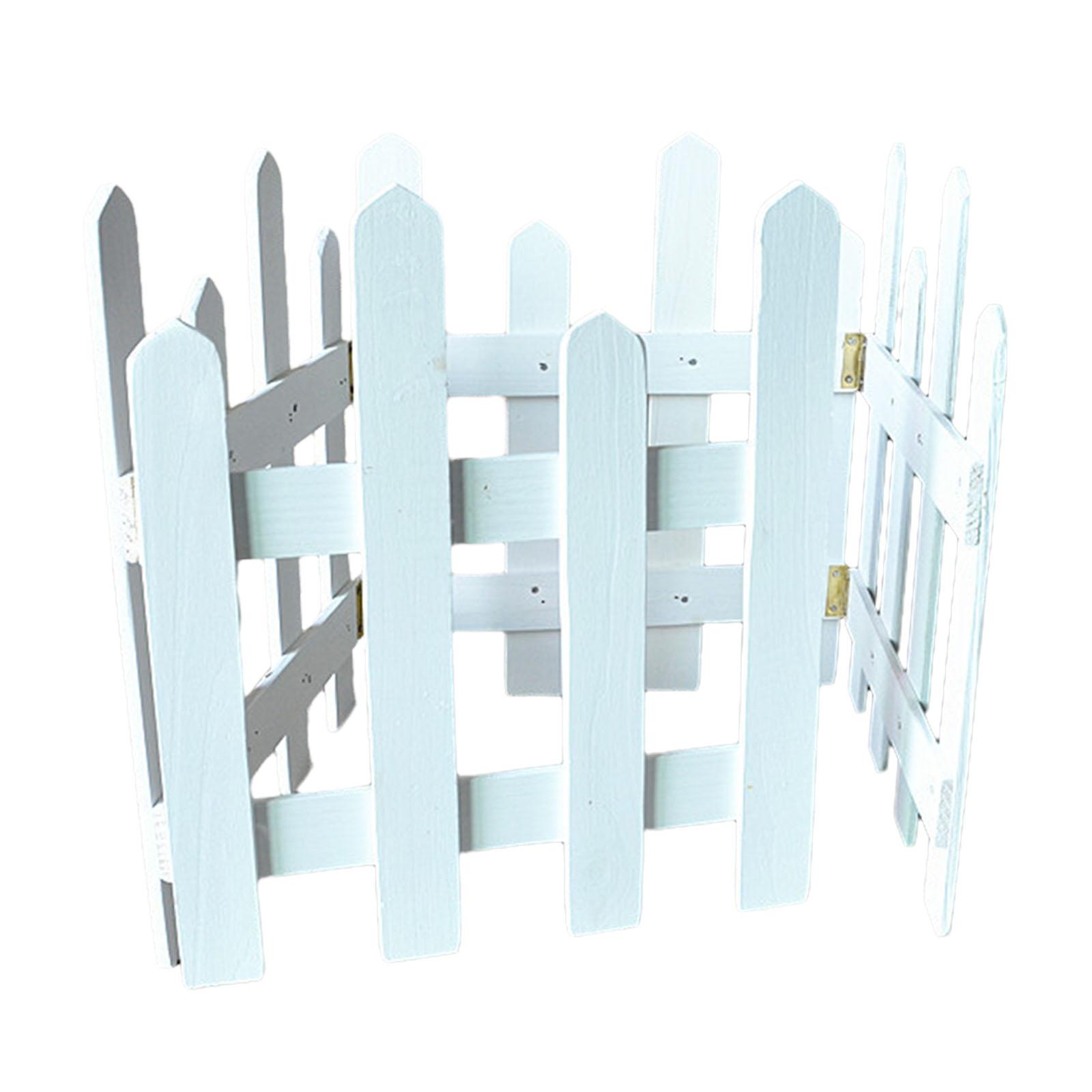 Magideal - Valla De Madera Valla De Madera Para Jardín, Longitud De 120 Cm, Valla Decorativa Para Bordes De Paisaje, Valla De Estacas Para Césped, Árboles Y Maci Blanco Alto 35Cm