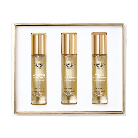 Set de coffret de perfume Creed Holiday Gift, 3 unidades de 10 ml, para mujer