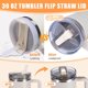 thumbnail image 3 of Tapas HWHIEUAIK para vaso de 40 oz con pajilla abatible – Pack de 2, 3 of 7