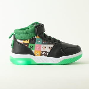 Zapatilla Con Luces Niño Cube Negro Minecraft