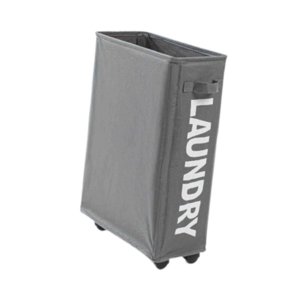 Magideal - Cesta De Almacenamiento Con Ruedas Para La Colada, Cesta Grande Decorativa Independiente Para La Colada, Para La Sala De Estar Y El Baño De La Univers Gris